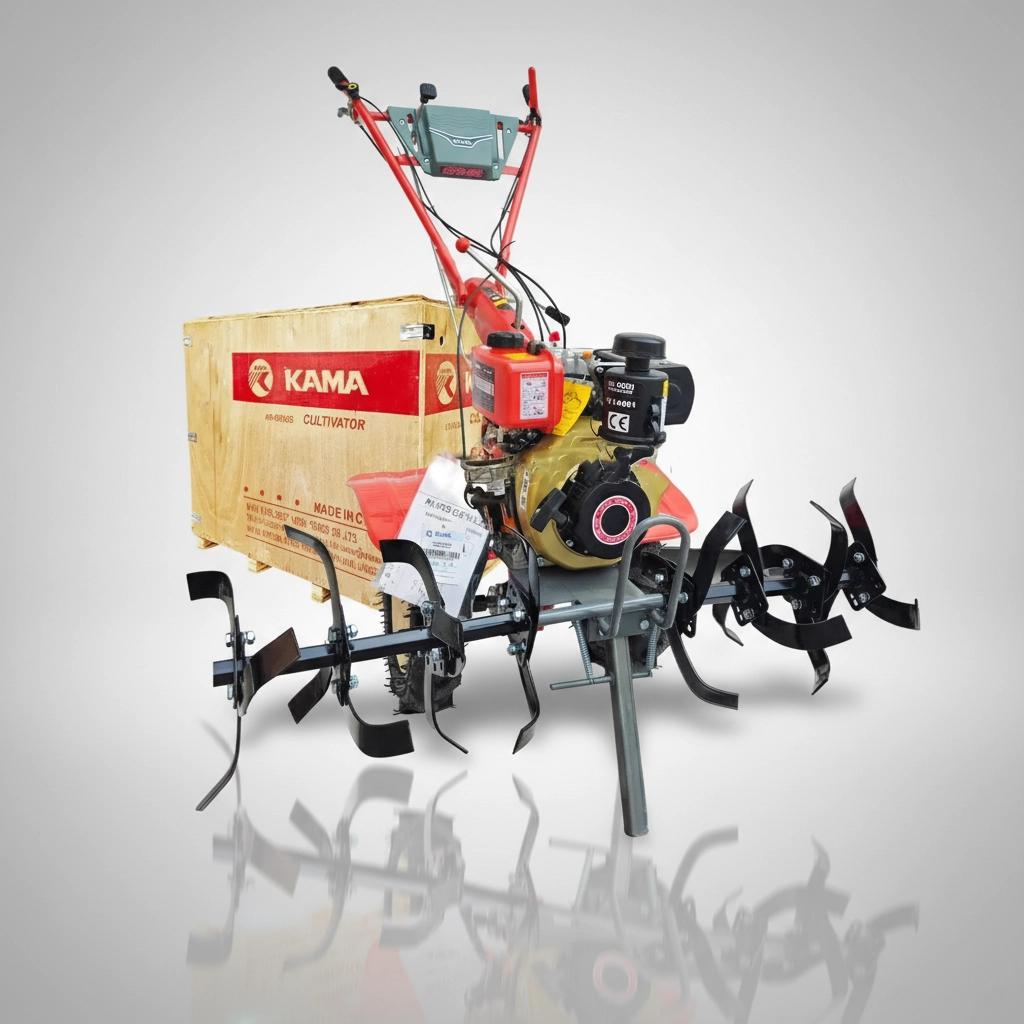 تیلر کاما 5.5 اسب بخار دیزلی هندلی مدل KDT-550H در حال کار